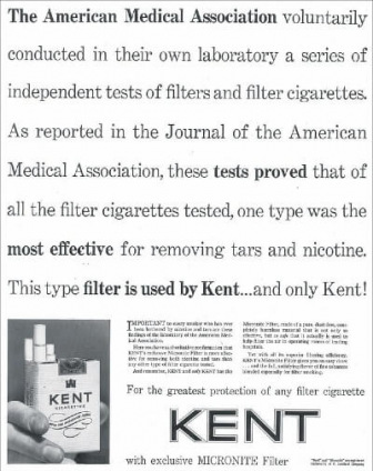1954年Kent Micronite香烟广告