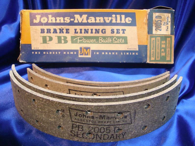Johns-Manville制动衬里套装由石棉制成