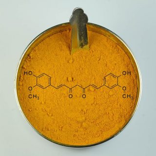 姜黄与姜黄素分子粉末