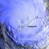 1999年澳大利亚万斯飓风的雷达图像。