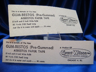 两个纸带样本标记的口香糖