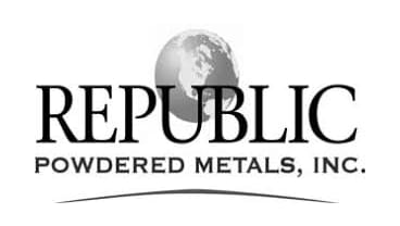 共和国粉末金属，Inc。标志
