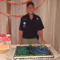 间皮瘤幸存者Russell Lamkins庆祝他的70岁生日