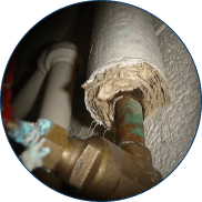 Pipe insultation containing asbestos