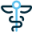 black and blue medical symbol